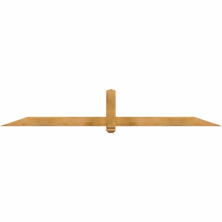 Ekena Millwork Eugene Rough Sawn Timber Gable Bracket, Western Red Cedar, 96"W x 16"H x 2"D x 4"F, 4/12 Pitch GBW096X16X0204EUG00RWR